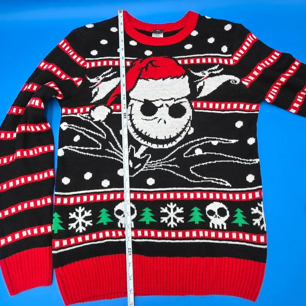 Disney Nightmare Before Christmas Jack Skellington Ugly Christmas Sweater M